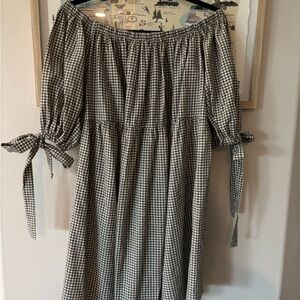 ASOS Gingham Off-Shoulder Dress